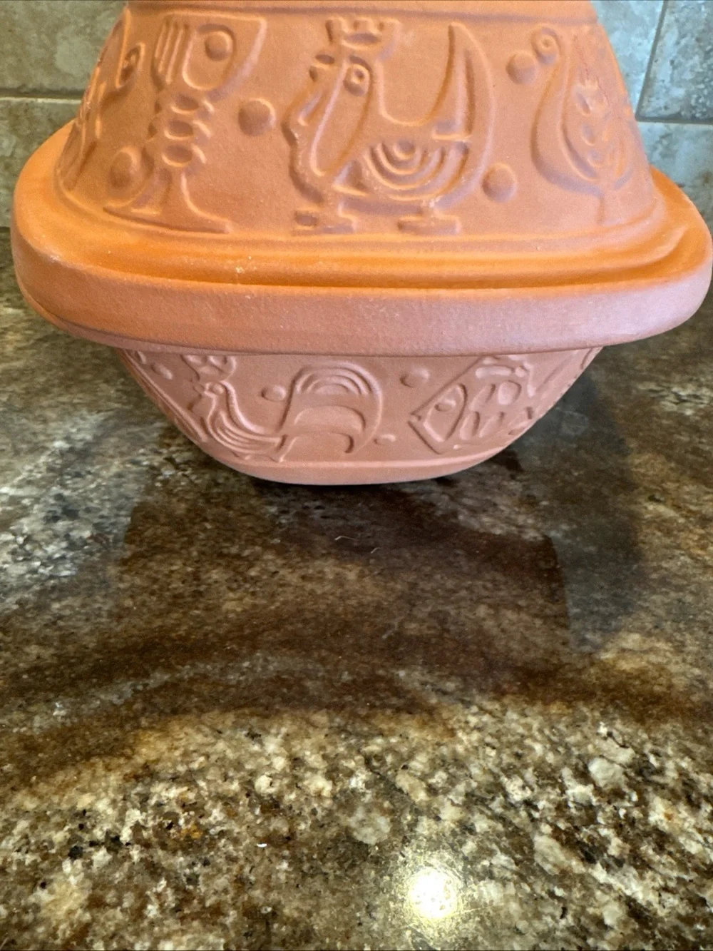 Romertopf #111 Terra Cotta Clay Baking Roaster Bay Keramik Vintage West Germany